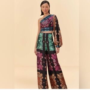 FARM RIO Multicolor Sweet Mermaids Asymmetric Jumpsuit NWT XXS